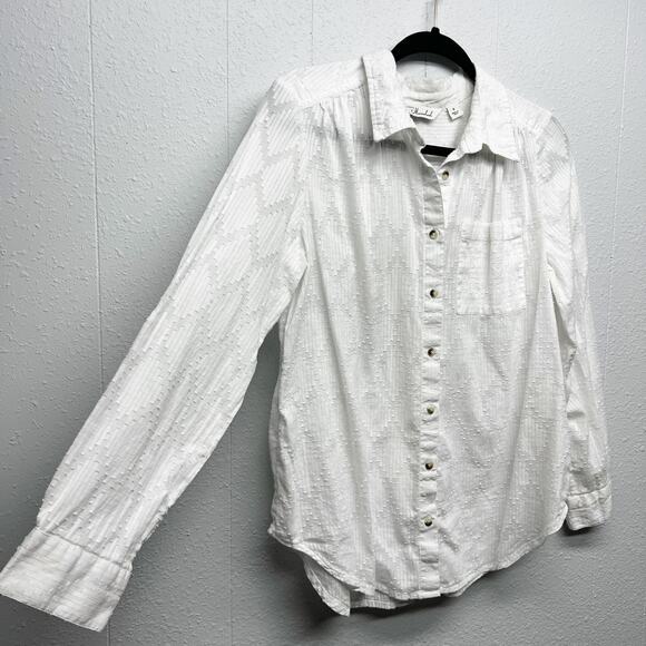 Caffe Marrahkesh Shirt Womens Small Cotton Oversized Relaxed Boho Beachy Western - Picture 6 of 15